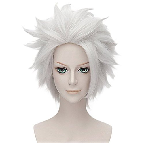 FALAMKA Kakashi Hellgraue Perücke Short Silver Amine Wig Cosplay Costume von FALAMKA