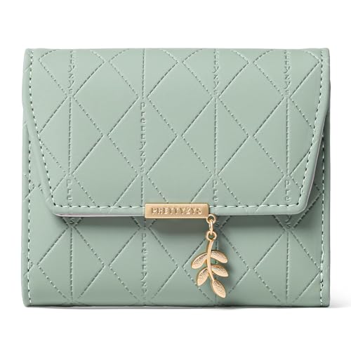 FALAN MULE Damen Geldbeutel aus Weichem Veganem Leder Kleine Portemonnaie mit Vielen Fächern, Geldbeutel Damen Brieftasche Im Kurzformat mit Kartenfäche und Münzfach von FALAN MULE