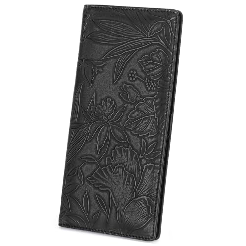 FALAN MULE Damen-Geldbörse aus Leder, multifunktional, schmal, Bifold Reißverschluss, Clutch, Geldbörse mit Ausweisfenster, großes Fassungsvermögen, Kartenhalter mit RFID-Blockierung, Schwarz FALAN MULE Damen-Geldbörse aus Leder, multifunktional, schmal, Bifold Reißverschluss, Clutch, Geldbörse mit Ausweisfenster, großes Fassungsvermögen, Kartenhalter mit RFID-Blockierung, Schwarz von FALAN MULE