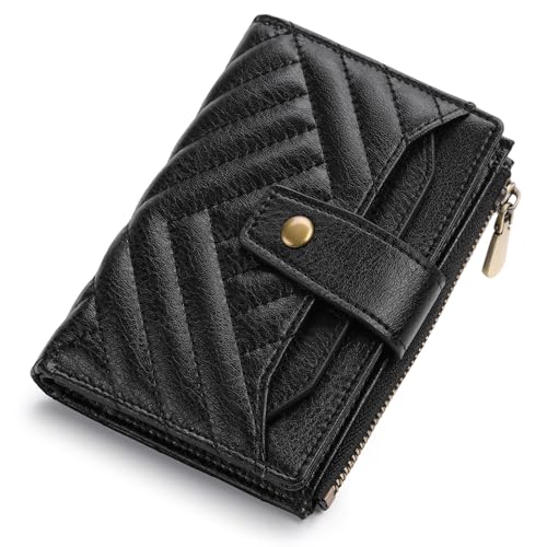 FALAN MULE Geldbeutel Damen Klein, Geldbörse Damen mit RFID Blockierung, Portemonnaie Mini mit Zipper Münzfach, Kleine Brieftasche Geldbörse, Portmonee Klein von FALAN MULE