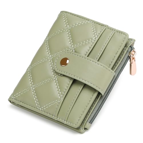 FALAN MULE Geldbörse Damen Klein, Bifold Leder Kleines Portemonnaie für Frauen, Geldbeutel Damen Klein und im Kurzformat Portemonnaie Kleine Brieftasche Geldbörsemit mit Mehreren Fächern von FALAN MULE