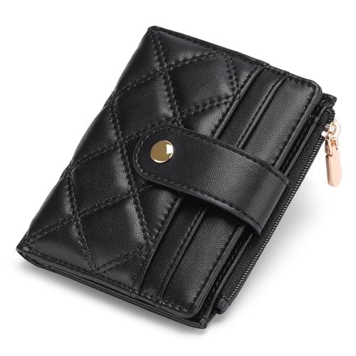 FALAN MULE Geldbörse Damen Klein, Bifold Leder Kleines Portemonnaie für Frauen, Geldbeutel Damen Klein und im Kurzformat Portemonnaie Kleine Brieftasche Geldbörsemit mit Mehreren Fächern von FALAN MULE