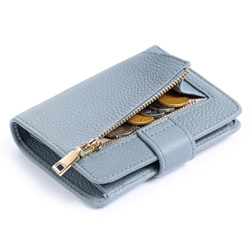 FALAN MULE Geldbörse Damen Klein, Mini Leder Geldbeutel Damen mit RFID-Schutz, Kleine Portemonnaie Für Frauen mit Zipped Coin Pocket von FALAN MULE