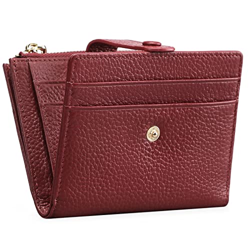 FALAN MULE Geldbörse Damen Klein Leder RFID-Schutz Kreditkartenetui für Frauen Geldbeutel mit Zipper Münzfach Portemonnaie von FALAN MULE