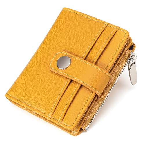 FALAN MULE Geldbörse Damen klein, PU Leder Geldbörsen für Damen, RFID Blockierung Kleine Portemonnaie mit Reißverschluss, Portmonee Frauen mit Zipper Münzfach von FALAN MULE