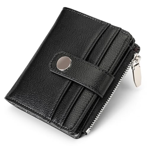 FALAN MULE Geldbörse Damen klein, PU Leder Geldbörsen für Damen, RFID Blockierung Kleine Portemonnaie mit Reißverschluss, Portmonee Frauen mit Zipper Münzfach von FALAN MULE