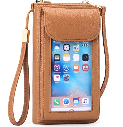 FALAN MULE Umhängetasche Damen Klein Crossbody Tasche für Damen, Handytasche mit Geldbörse Damen zum Umhängen mit RFID Schutz, Verstellbar Abnehmbar Schultergurt, für Handy unter 6,7 Zoll von FALAN MULE