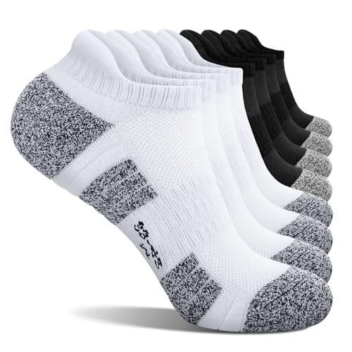 FALARY Socken Herren 43-46 Schwarz Weiß Sportsocken Wandersocken Gepolsterte Baumwolle Laufsocken Kurz Socken Damen Trekkingsocken 8 Paar FALARY Socken Herren 43-46 Schwarz Weiß Sportsocken Wandersocken Gepolsterte Baumwolle Laufsocken Kurz Socken Damen Trekkingsocken 8 Paar von FALARY