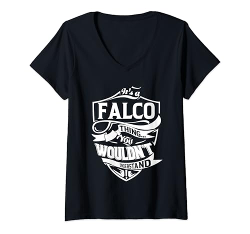 Damen Es ist ein FALCO Thing Gifts T-Shirt mit V-Ausschnitt Damen Es ist ein FALCO Thing Gifts T-Shirt mit V-Ausschnitt von FALCO FAMILY IDEA GIFTS