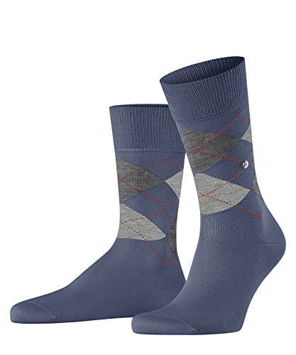 Burlington Herren Socken Manchester M So Baumwolle gemustert 1 Paar, Blau Jeans Melange 6274, 46-50 von Burlington