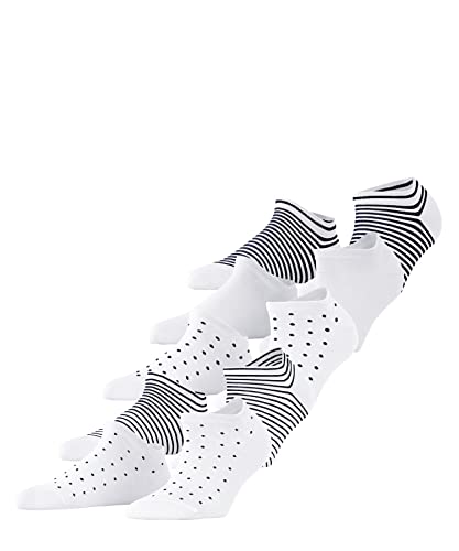 ESPRIT Damen Sneakersocken Dots & Stripes 5-Pack W SN Baumwolle kurz gemustert 5 Paar, Weiß (Off-White 2010), 36-41 von ESPRIT
