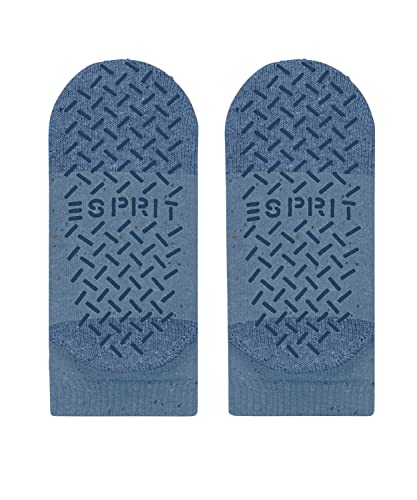 ESPRIT Damen Hausschuh-Socken Effect W HP Wolle rutschhemmende Noppen 1 Paar, Blau (Blue Smoke 6722), 35-38 von FALKE