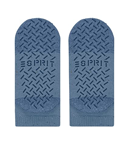 ESPRIT Damen Hausschuh-Socken Effect W HP Wolle rutschhemmende Noppen 1 Paar, Blau (Blue Smoke 6722), 39-42 von FALKE