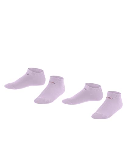 ESPRIT Unisex Kinder Sneakersocken Foot Logo 2-Pack, Biologische Baumwolle, 2 Paar, Rosa (Rose 8738), 35-38 von FALKE