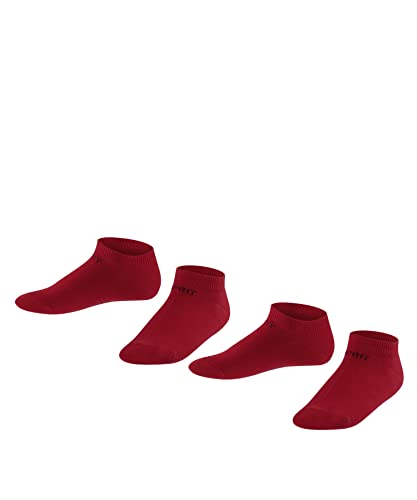 ESPRIT Unisex Kinder Sneakersocken Foot Logo 2-Pack K SN Baumwolle kurz einfarbig 2 Paar, Rot (Fire 8150), 35-38 von ESPRIT