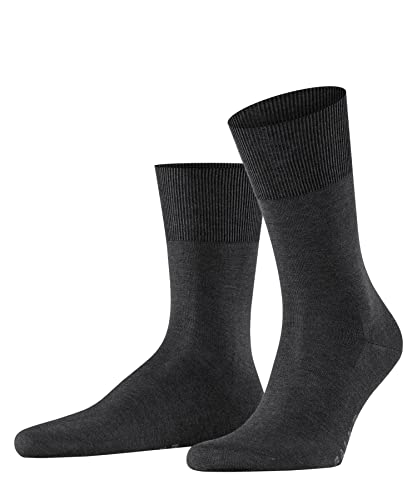 FALKE Herren Socken Firenze M SO Fil d´Écosse Baumwolle einfarbig 1 Paar, Grau (Anthracite Melange 3190), 41-42 von FALKE