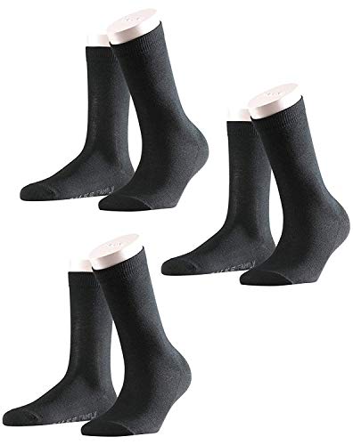 FALKE 3 Paar Damen Socken FAMILY im Set, 35-38, 39-42 - Schwarz (35-38 (UK 2.5-5)) von FALKE