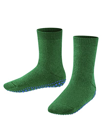 FALKE Unisex Kinder Stoppersocken Catspads K HP Baumwolle Wolle rutschhemmende Noppen 1 Paar, Grün (Grass Green 7290), 19-22 von FALKE