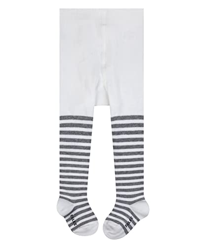FALKE Baby - Jungen Stripe B Ti Baumwolle Dick Gemustert 1 Stück Strumpfhose, Weiß (Off-White 2041), 80-92 EU von FALKE