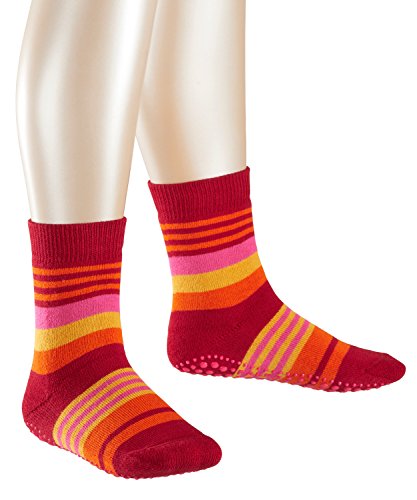 FALKE Baby-Mädchen Irregular Stripe Socken, Cranberry, 19-22 (1-2 Jahre) von FALKE