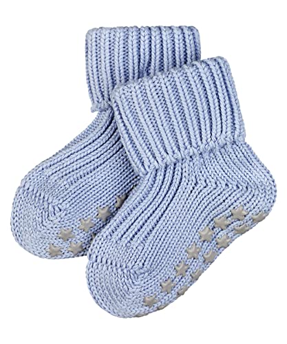 FALKE Unisex Baby Stoppersocken Catspads Cotton B HP Baumwolle rutschhemmende Noppen 1 Paar, Blau (Crystal Blue 6290), 62-68 von FALKE