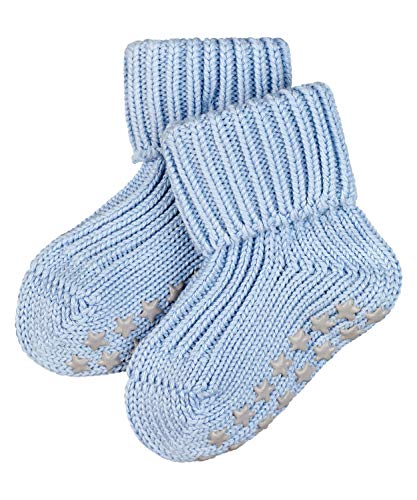 FALKE Unisex Baby Stoppersocken Catspads Cotton B HP Baumwolle rutschhemmende Noppen 1 Paar, Blau (Crystal Blue 6290), 80-92 von FALKE