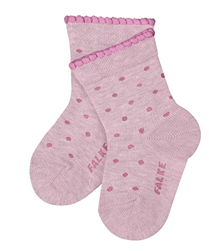FALKE Unisex Baby Socken Little Dot B SO Baumwolle gemustert 1 Paar, Rosa (Parfait 8444), 74-80 von FALKE