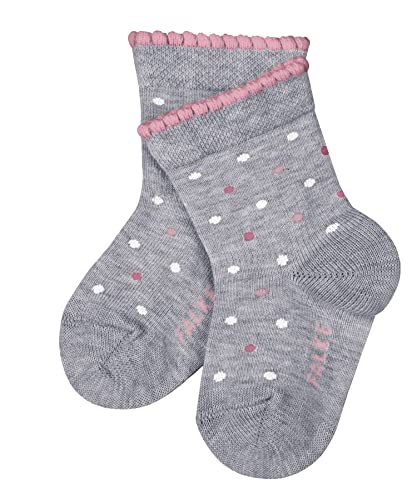 FALKE Unisex Baby Socken Little Dot B SO Baumwolle gemustert 1 Paar, Grau (Maratona Melange 3172), 74-80 von FALKE