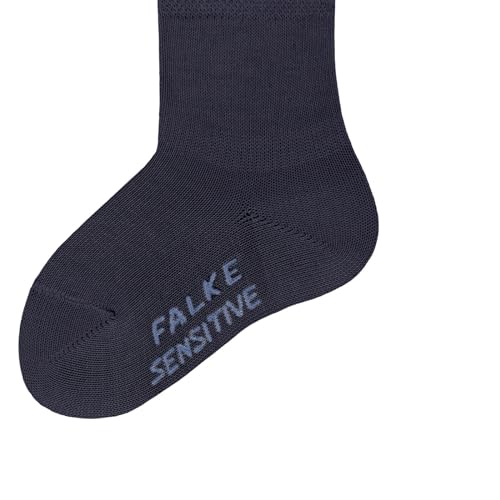 FALKE Unisex Baby Socken Sensitive B SO Baumwolle mit Komfortbund 1 Paar, Blau (Dark Navy 6370) neu - umweltfreundlich, 74-80 von FALKE