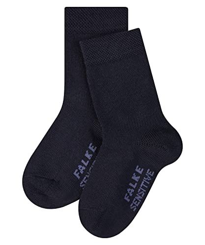FALKE Unisex Baby Socken Sensitive B So Baumwolle mit Komfortbund 1 Paar, Blau Dark Navy 6370, 74-80 von FALKE