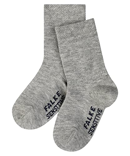 FALKE Unisex Baby Socken Sensitive B SO Baumwolle mit Komfortbund 1 Paar, Grau (Light Grey 3400) neu - umweltfreundlich, 50-56 von FALKE