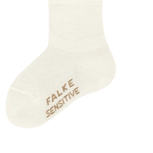 FALKE Unisex Baby Socken Sensitive B SO Baumwolle mit Komfortbund 1 Paar, Weiß (Off-White 2040), 62-68 von FALKE