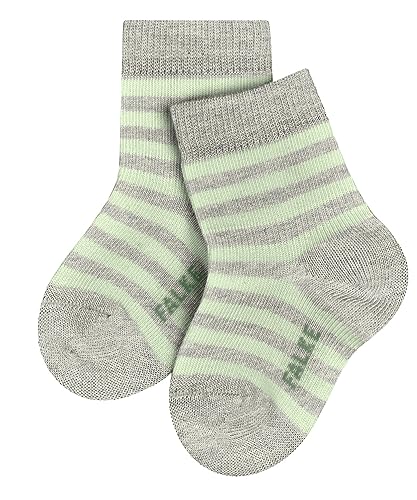 FALKE Babys Stripe Nachhaltige Baumwolle dünn Gemustert 1 Paar Socken, Grau (Stormy Grey 3822), 62-68 von FALKE