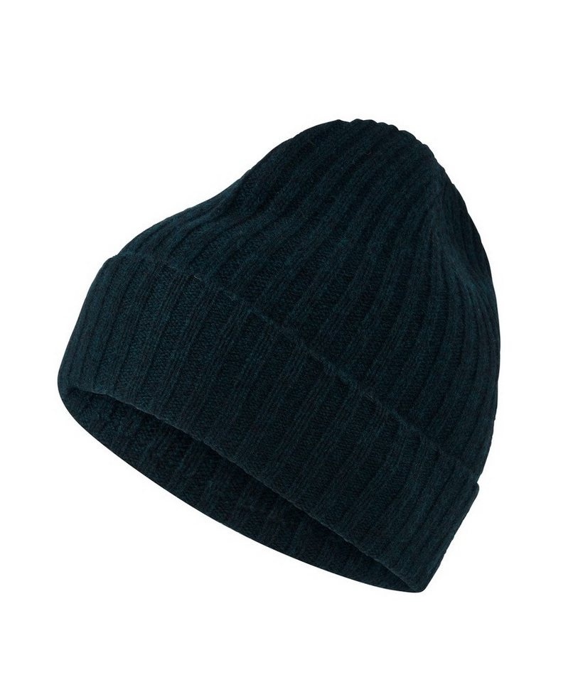 FALKE Beanie Wintermütze Unisex - Kaschmir, Rippenstruktur, Umschlag - anthrazit von FALKE