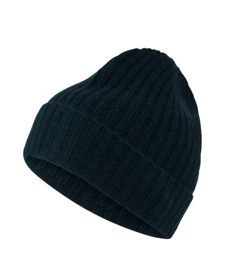 FALKE Beanie Wintermütze Unisex - Kaschmir, Rippenstruktur, Umschlag - anthrazit von FALKE