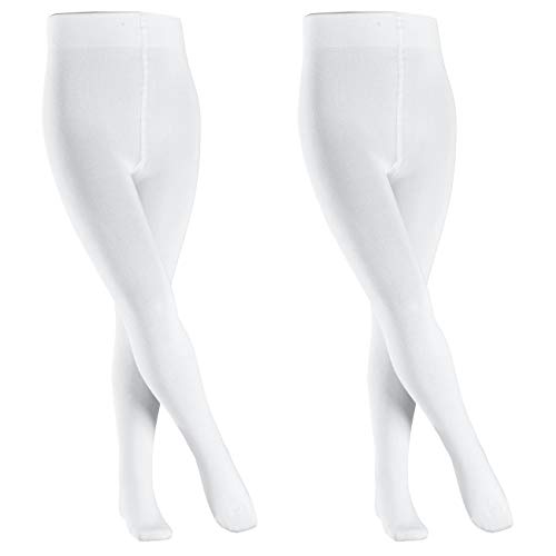 FALKE Casual Kinder Strumpfhose Family 2er Pack, Grösse:122-128;Farbe:White (2000) von FALKE