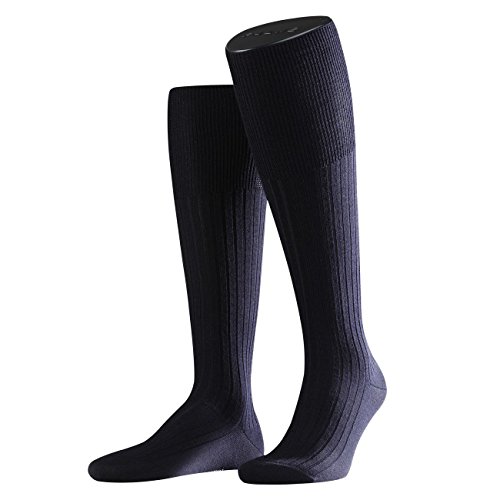 FALKE City Herren Kniestrumpf Bristol Pure 2er Pack, Größe:39/40;Farbe:dark navy von FALKE