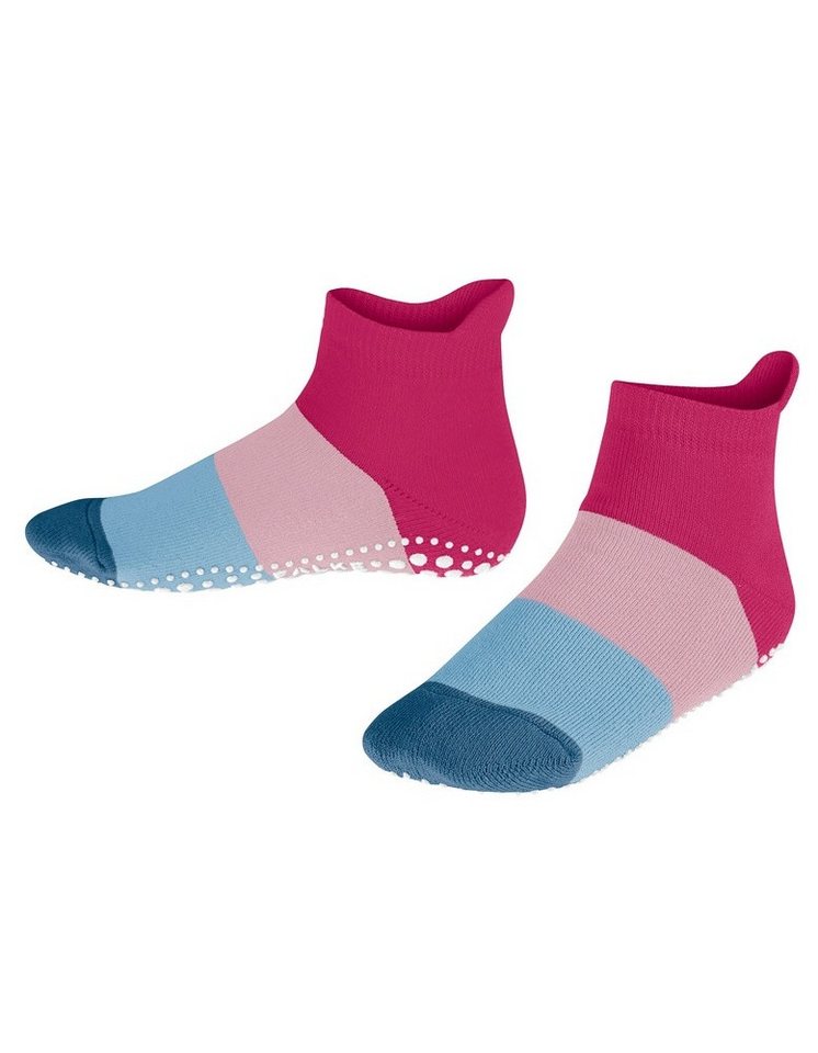 FALKE Colour Block 2024 (nachhaltige Baumwolle) fuchsia/blau Kinder Hausschuh von FALKE