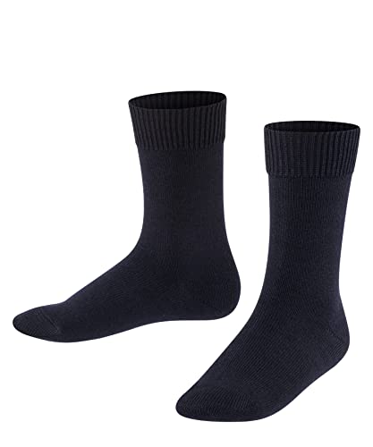 FALKE Unisex Kinder Socken Comfort Wool K SO Wolle einfarbig 1 Paar, Blau (Dark Marine 6170), 19-22 von FALKE