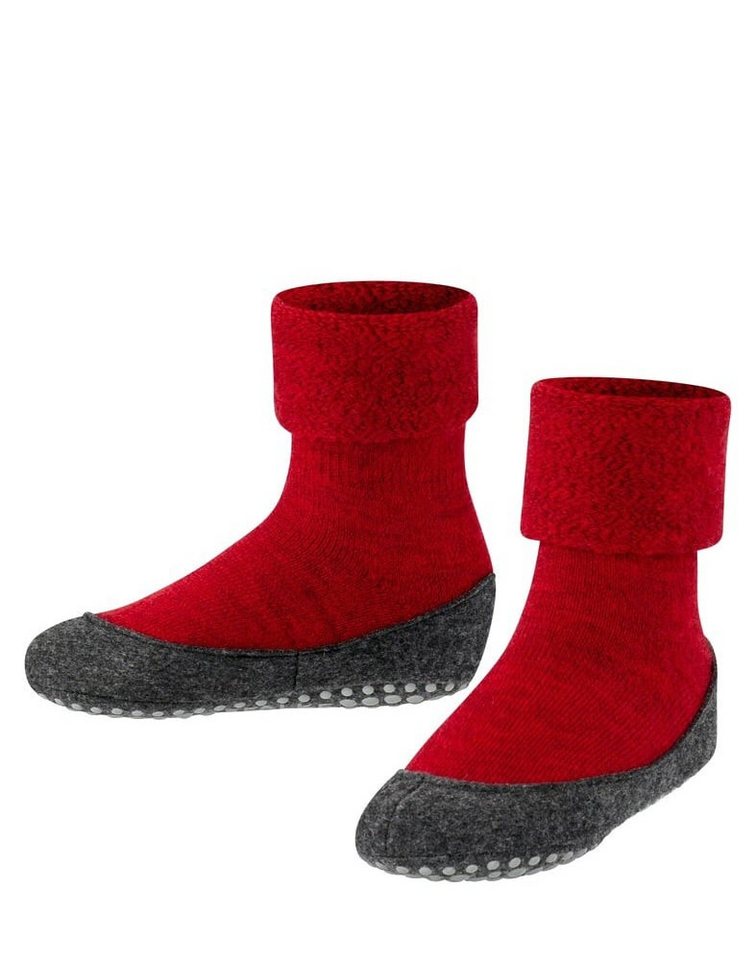 FALKE Cosyshoe Minis (leichte, wärmende Merinowolle) weinrot Kinder Hausschuh von FALKE