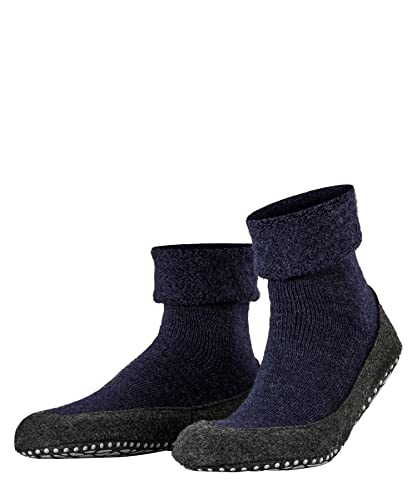 FALKE Herren Stoppersocken Cosyshoe M HP Wolle rutschhemmende Noppen 1 Paar, Blau (Dark Blue 6680), 43-44 von FALKE