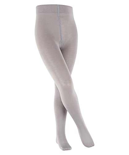 FALKE Unisex Kinder Strumpfhose Cotton Touch K TI Blickdicht dick einfarbig 1 Stück, Grau (Silver 3290), 152-164 von FALKE