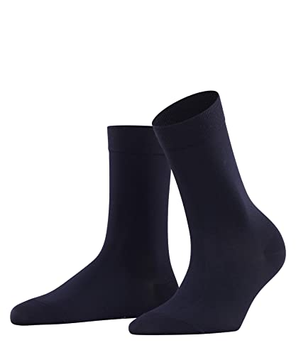 FALKE Damen Socken Cotton Touch W So Baumwolle einfarbig 1 Paar, Blau Dark Navy 6370, 35-38 von FALKE
