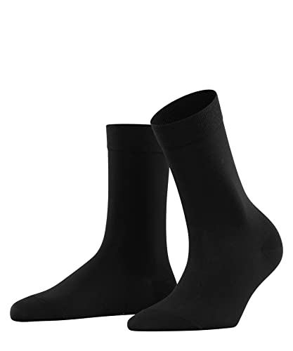FALKE Damen Socken Cotton Touch W So Baumwolle einfarbig 1 Paar, Schwarz Black 3000, 39-42 von FALKE