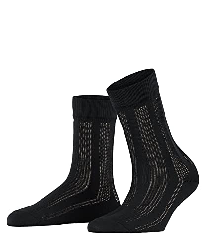 FALKE Damen Socken Baby Needle W SO Baumwolle einfarbig 1 Paar, Schwarz (Black 3000), 39-42 von FALKE