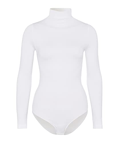 FALKE Damen Shapewear Ganzkörper-Body Rich Cotton W BO Baumwolle Langarmbody 1 Stück, Weiß (White 2209), L 44-46 von FALKE