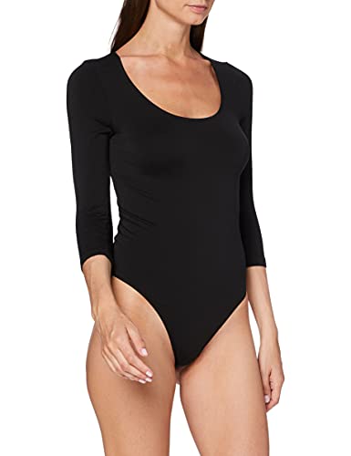 FALKE Damen Shapewear Ganzkörper-Body Stringbody W BO Baumwolle Langarmbody 1 Stück, Schwarz (Black 3009), M 40-42 von FALKE