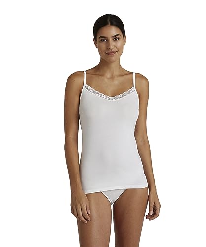 FALKE Damen Camisole Daily Lace W S/l Sh Baumwolle atmungsaktiv 1 Stück, Weiß White 2000, L von FALKE