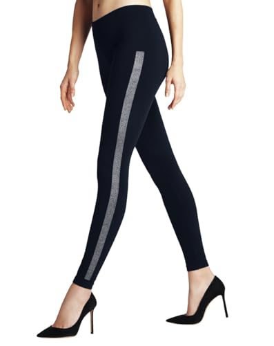FALKE Damen Leggings Clean Intensity W Le blickdicht gemustert 1 Stück, Blau Marine 6179, XL 46-48 von FALKE