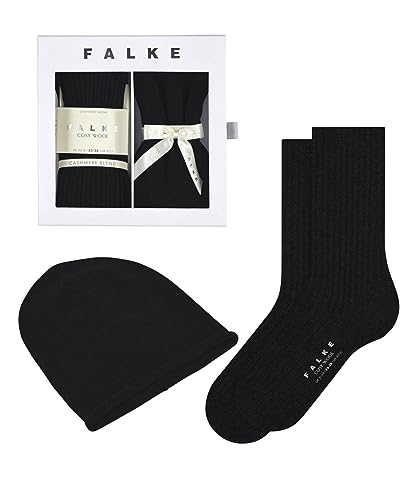 FALKE Damen Socken Cosy Cashmere Giftset, Wolle Kaschmir, 1 Paar, Schwarz (Black 3000), 35-38 von FALKE